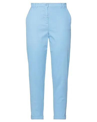 Sky blue Jacquard Casual pants