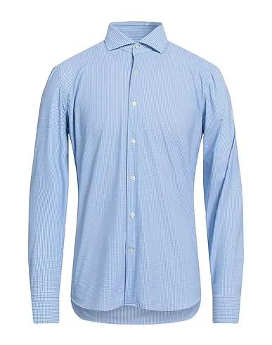 Sky blue Jersey Patterned shirt