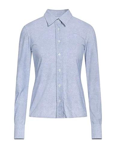 Sky blue Jersey Patterned shirts & blouses