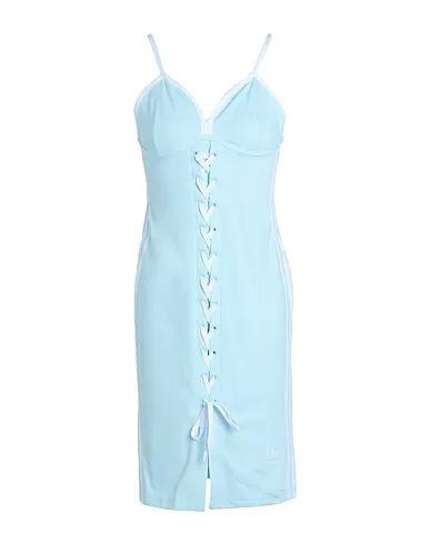 Sky blue Jersey Short dress STRAP DRESS
