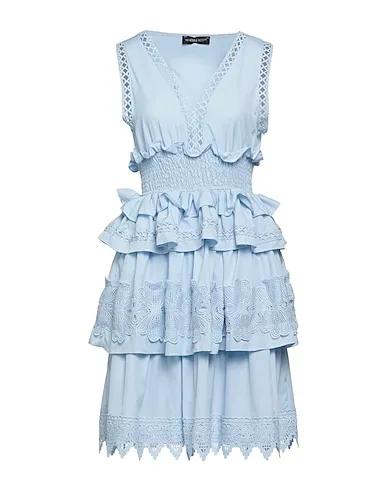 Sky blue Lace Short dress