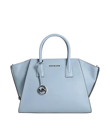 Sky blue Leather Handbag