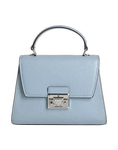 Sky blue Leather Handbag