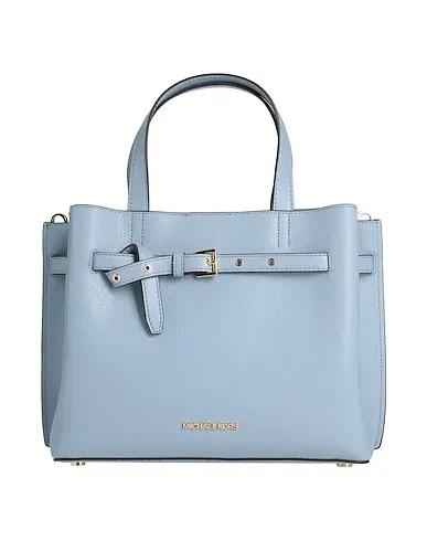Sky blue Leather Handbag