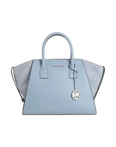 Sky blue Leather Handbag
