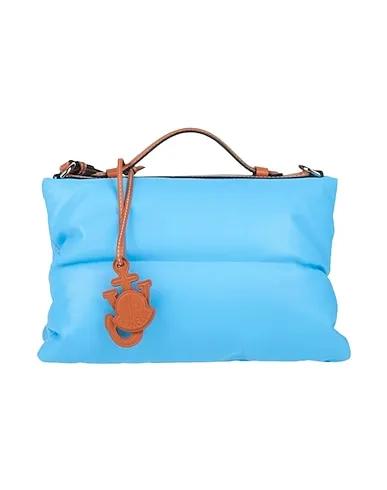 Sky blue Leather Handbag