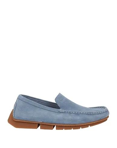 Sky blue Leather Loafers