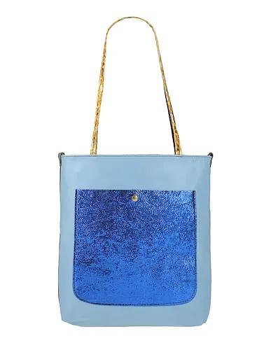 Sky blue Leather Shoulder bag