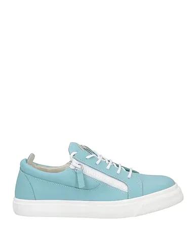 Sky blue Leather Sneakers