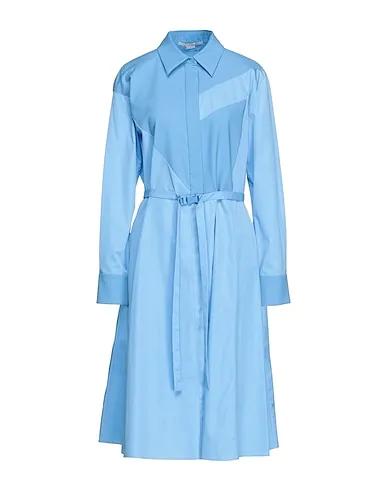 Sky blue Piqué Midi dress