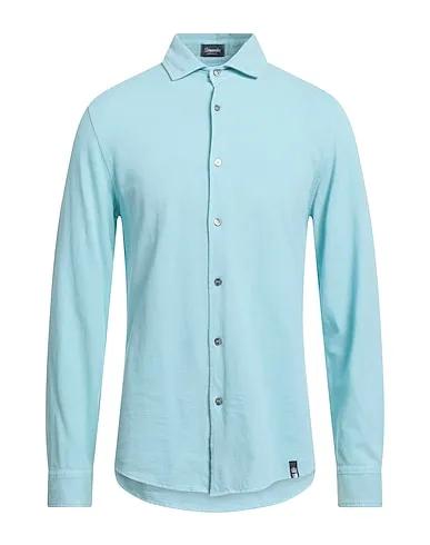 Sky blue Piqué Solid color shirt