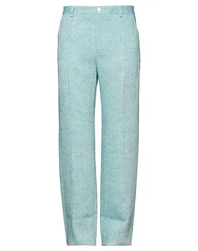 Sky blue Plain weave Casual pants