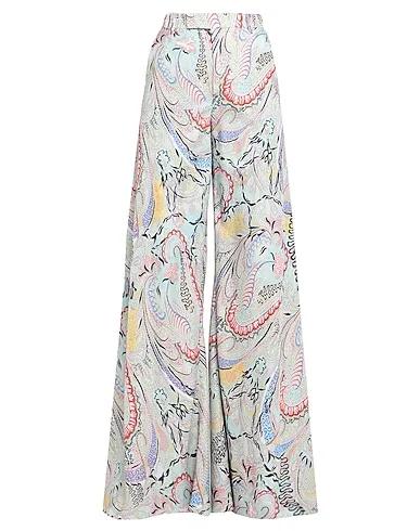 Sky blue Plain weave Casual pants