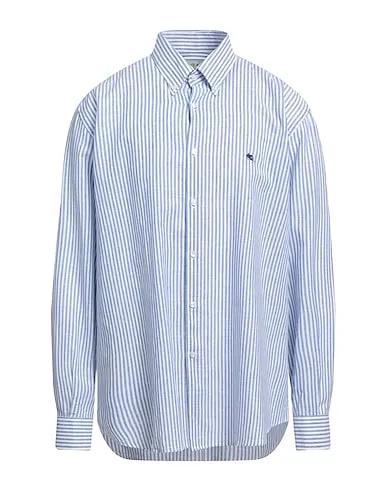 Sky blue Plain weave Linen shirt