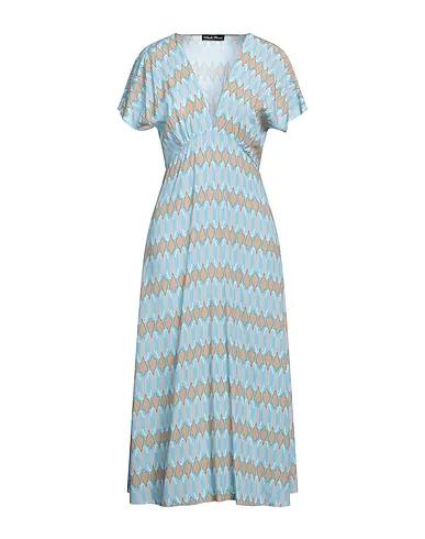 Sky blue Plain weave Midi dress