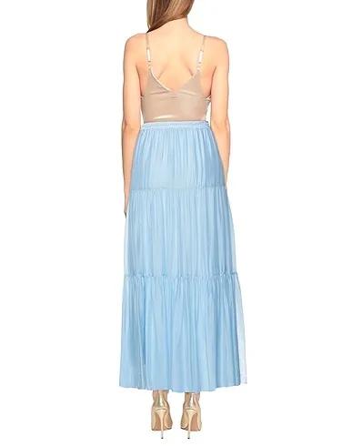 Sky blue Plain weave Midi skirt