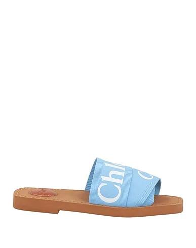 Sky blue Plain weave Sandals