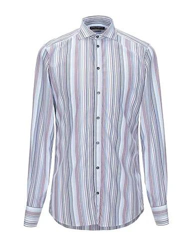 Sky blue Plain weave Striped shirt