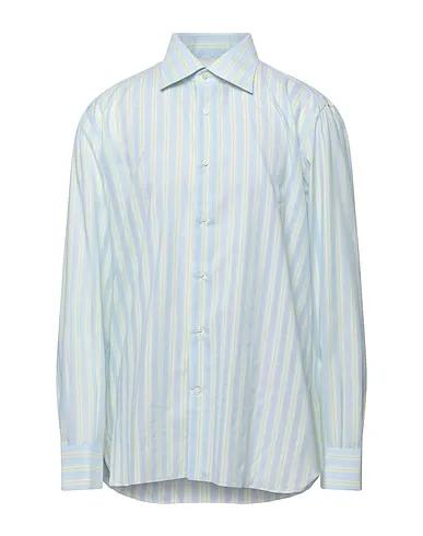 Sky blue Plain weave Striped shirt