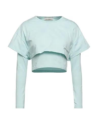 Sky blue Plain weave T-shirt