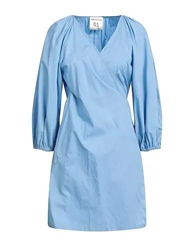Sky blue Poplin Short dress