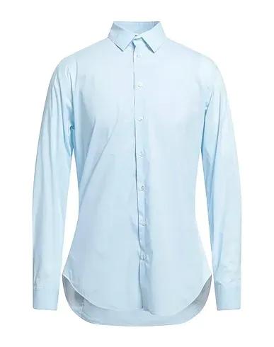 Sky blue Poplin Solid color shirt