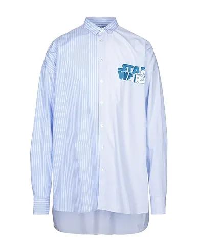 Sky blue Poplin Striped shirt