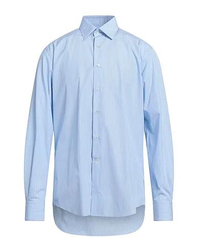 Sky blue Poplin Striped shirt