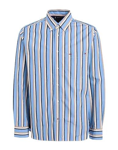 Sky blue Poplin Striped shirt