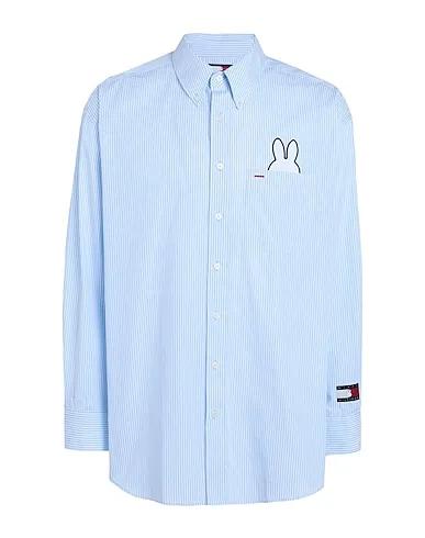 Sky blue Poplin Striped shirt