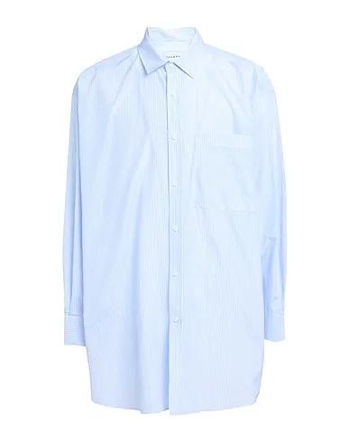 Sky blue Poplin Striped shirt