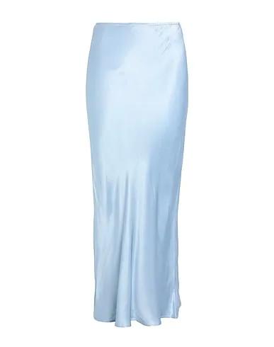 Sky blue Satin Maxi Skirts