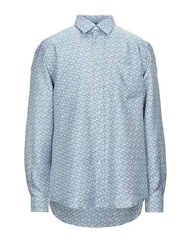 Sky blue Satin Patterned shirt