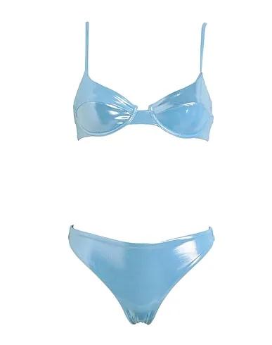 Sky blue Synthetic fabric Bikini FENKE BIKINI TOP
