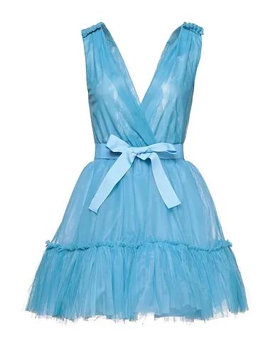 Sky blue Tulle Short dress