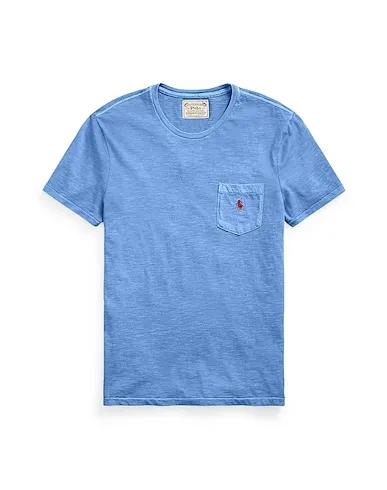 Slate blue Basic T-shirt CUSTOM SLIM FIT JERSEY POCKET T-SHIRT
