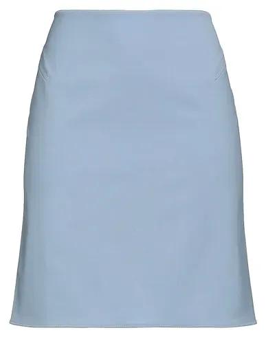 Slate blue Cool wool Mini skirt
