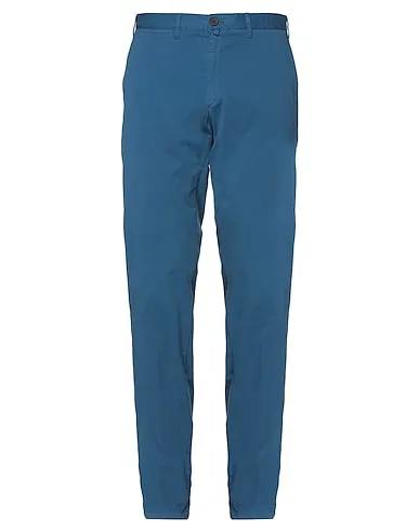 Slate blue Cotton twill Casual pants
