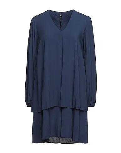 Slate blue Cotton twill Short dress