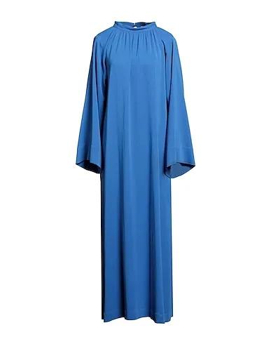 Slate blue Crêpe Long dress