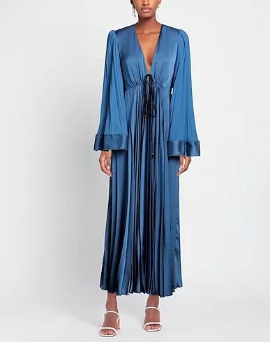 Slate blue Crêpe Long dress