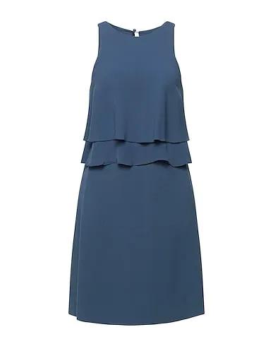 Slate blue Crêpe Short dress