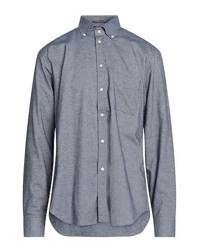 Slate blue Flannel Solid color shirt