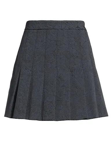 Slate blue Jacquard Mini skirt