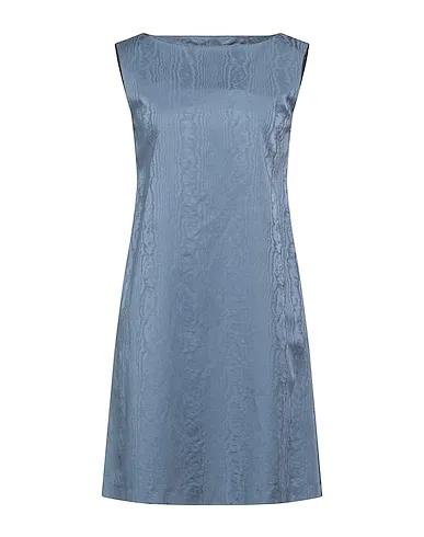 Slate blue Jacquard Short dress