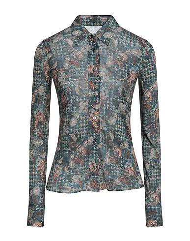 Slate blue Jersey Floral shirts & blouses