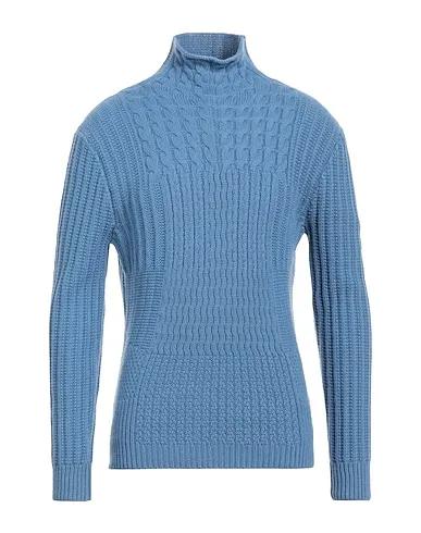 Slate blue Knitted Cashmere blend