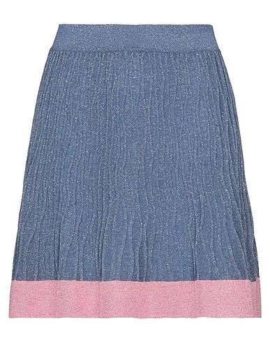 Slate blue Knitted Mini skirt