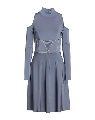 Slate blue Knitted Short dress