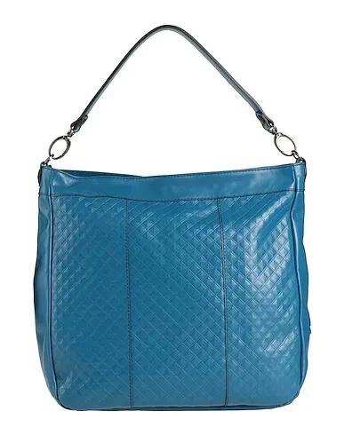 Slate blue Leather Handbag